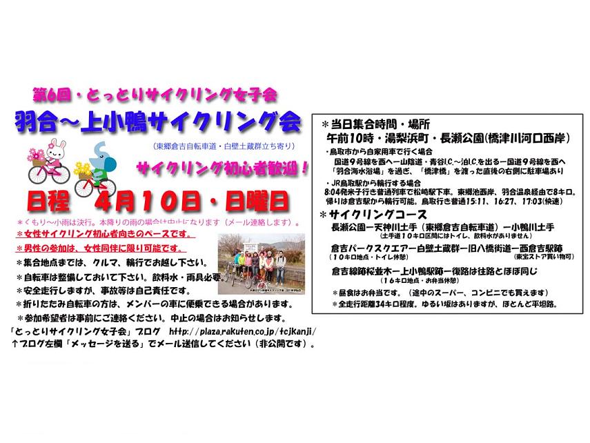 桜も咲いた 天気もよさそう サイクリング女子会